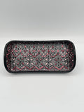 Small Handmade Talavera Ceramic Tray- Black/Rose