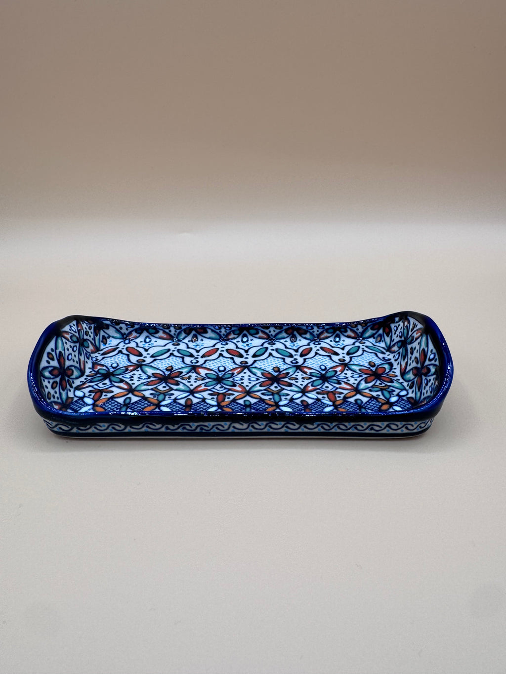 Small Handmade Talavera Ceramic Tray- Orange