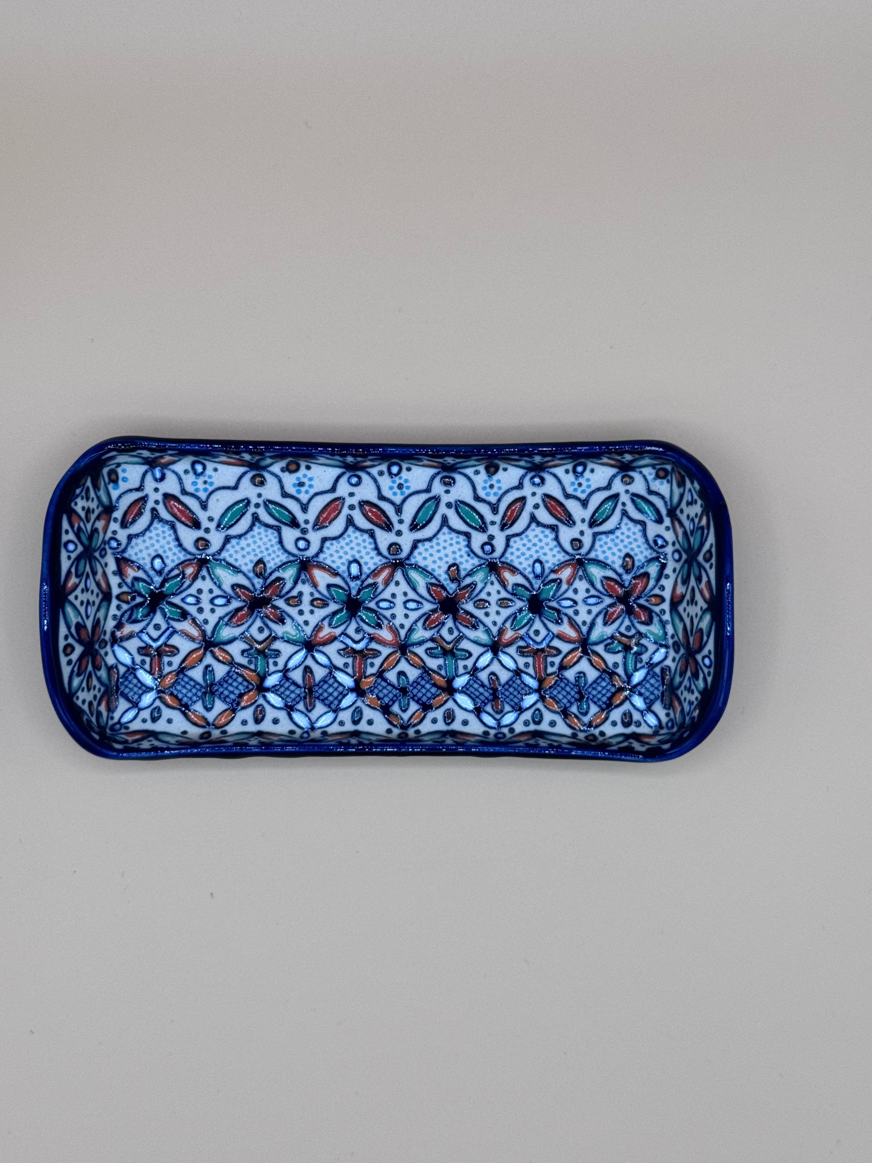 Small Handmade Talavera Ceramic Tray- Orange