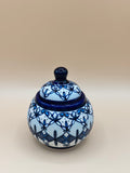 Handmade Talavera Ceramic Sugar Bowl- Blue/White