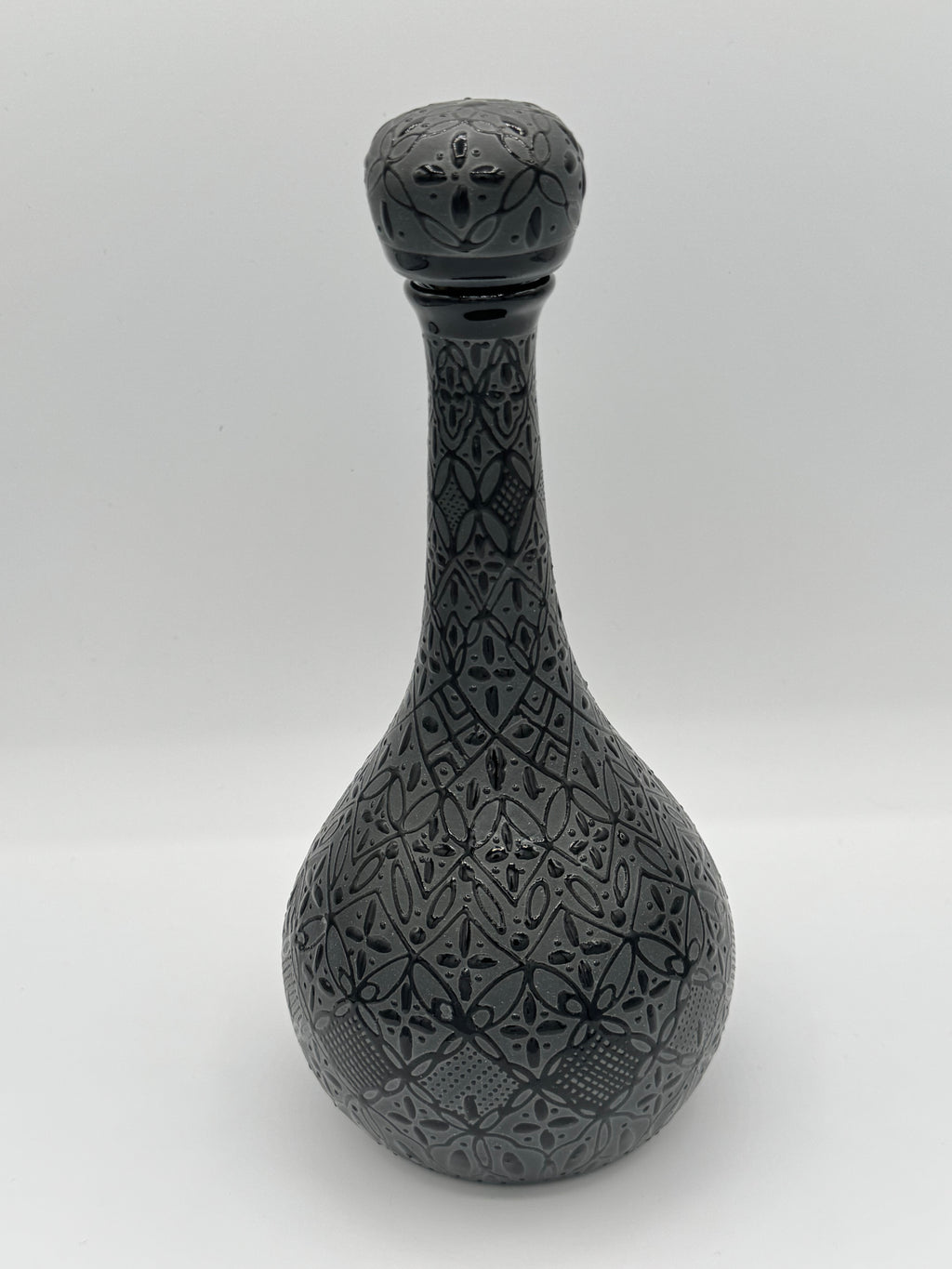 Black Talavera Ceramic Decanter