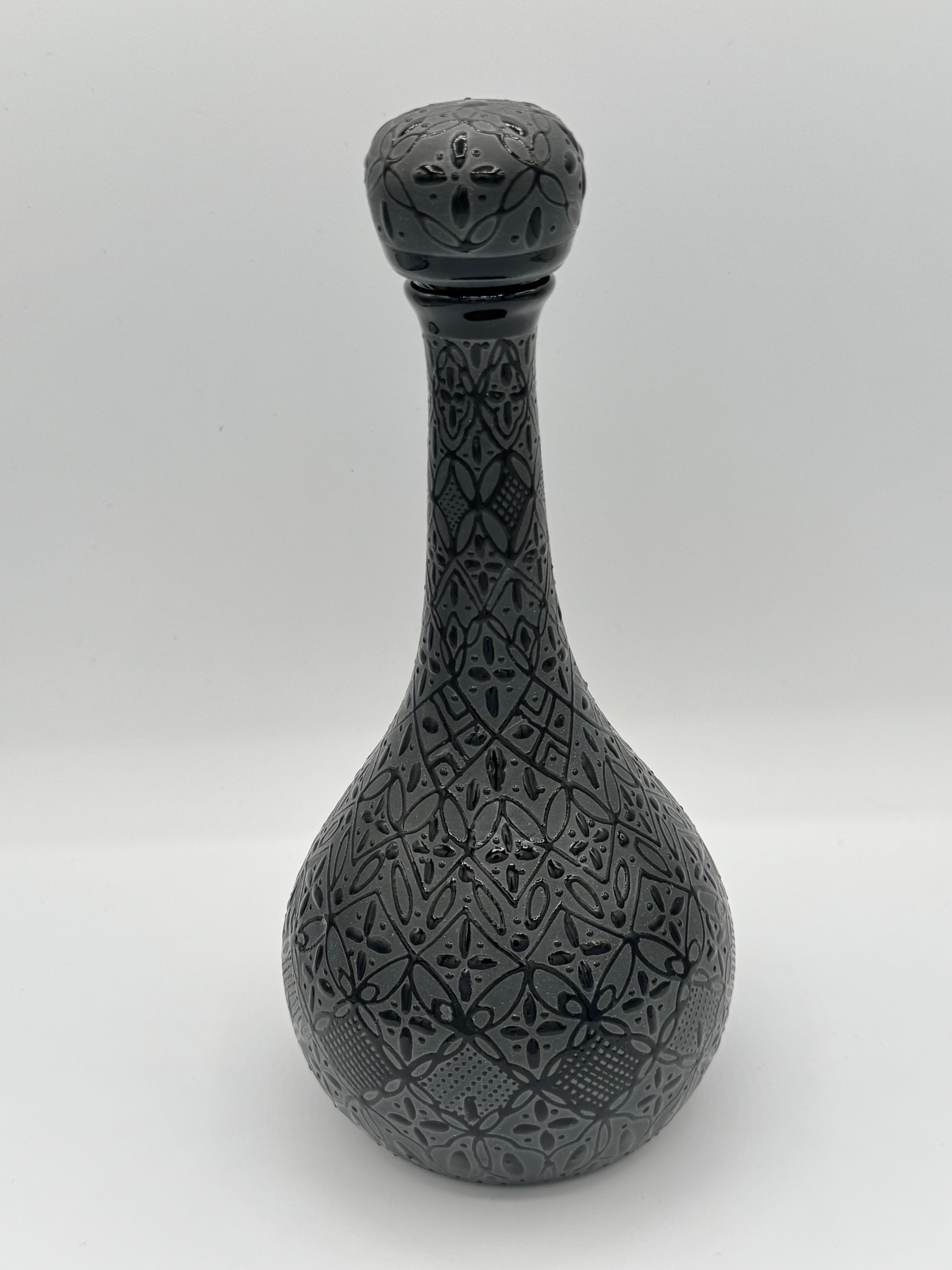 Black Talavera Ceramic Decanter