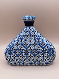 Handmade Talavera Ceramic Decanter- Blue/white