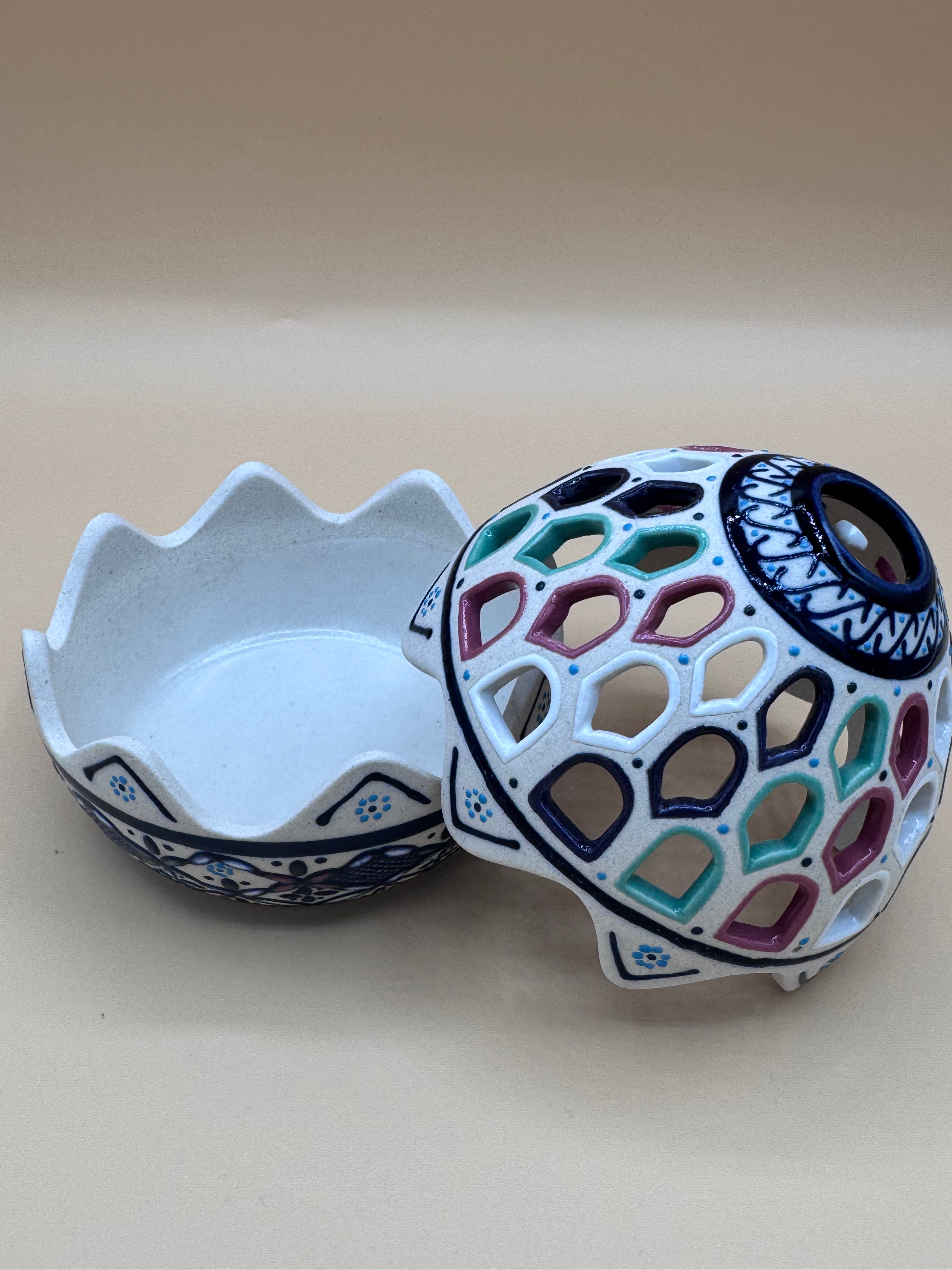 Handmade Talavera Ceramic Luminary- Multicolor