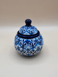 Handmade Talavera Ceramic Sugar Bowl- Blue/White