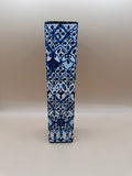 Handmade Talavera Ceramic Vase- Blue/White